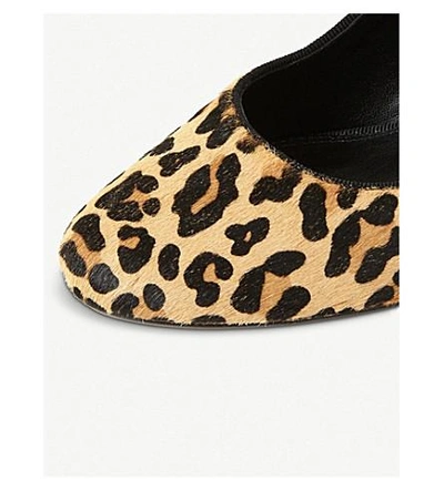Shop Dune Anntoinette Leather And Ponyhair Leopard Print Courts In Leopard-pony