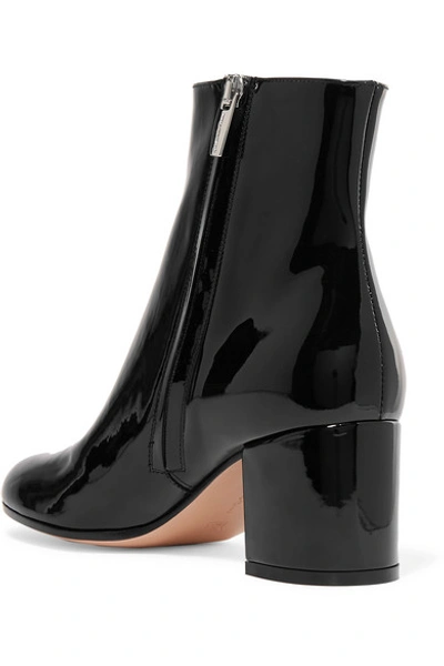Shop Gianvito Rossi Margaux 65 Patent-leather Ankle Boots In Black