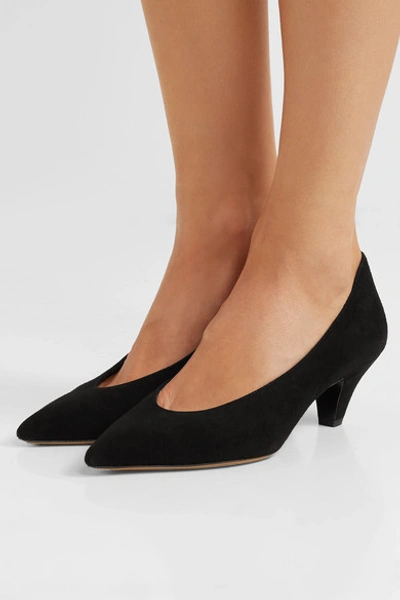 Shop Tabitha Simmons Bella Suede Pumps In Black