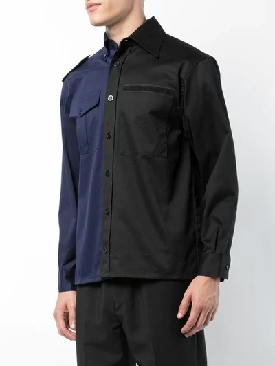 Shop Gosha Rubchinskiy Contrasting Shirt In Black