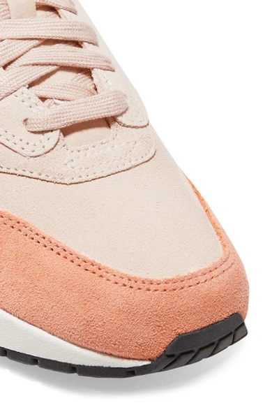 Shop Nike Air Max 1 Two-tone Suede Sneakers In Beige