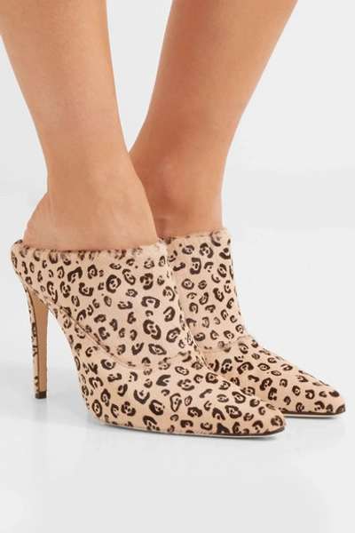 Shop Altuzarra Davidson Leopard-print Calf Hair Mules In Neutral