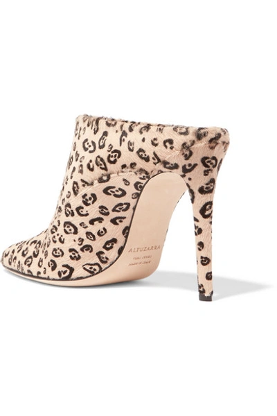 Shop Altuzarra Davidson Leopard-print Calf Hair Mules In Neutral