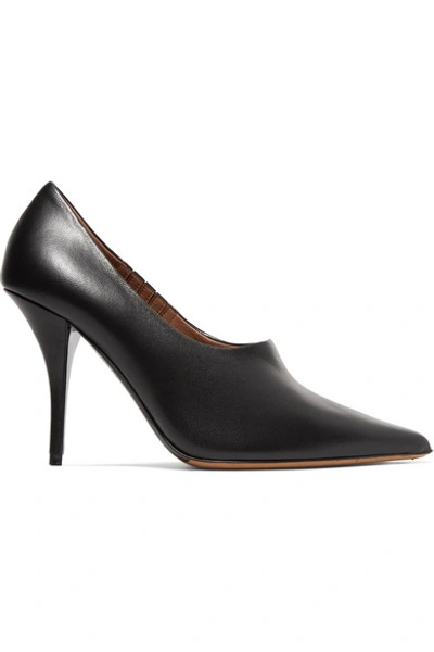 Shop Tabitha Simmons Oona Leather Pumps In Black