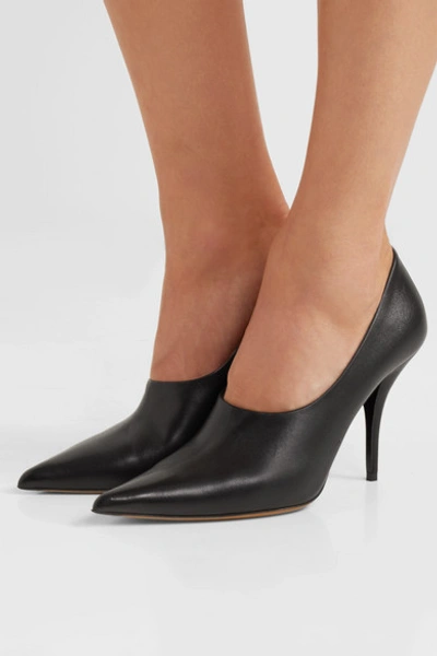 Shop Tabitha Simmons Oona Leather Pumps In Black
