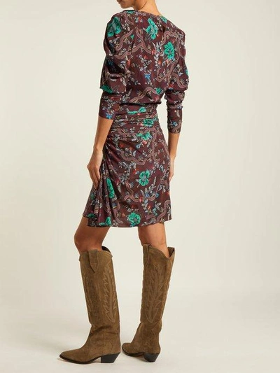 Isabel marant denzy hot sale embroidered suede knee boots