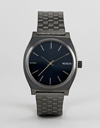 Shop Nixon A045 Time Teller Bracelet Watch In Silver 37mm - Silver