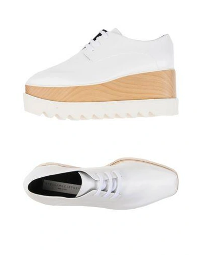 Shop Stella Mccartney Lace-up Shoes In White