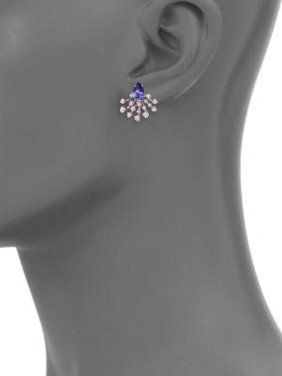 Shop Hueb Women's Luminus Diamond, Tanzanite & 18k White Gold Stud Earrings