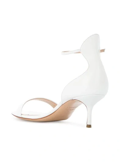 Shop Casadei Ankle Strap Sandals In White