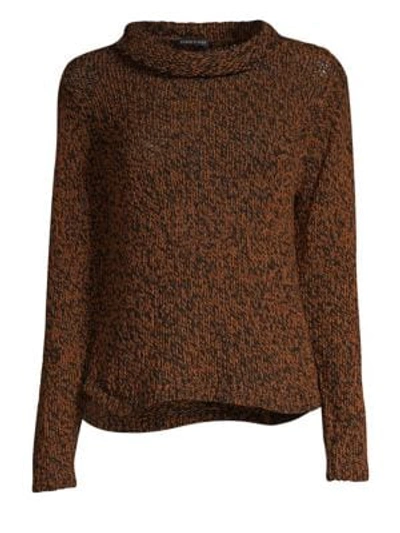Shop Eileen Fisher Rolled Neck Sweater In Nutmeg