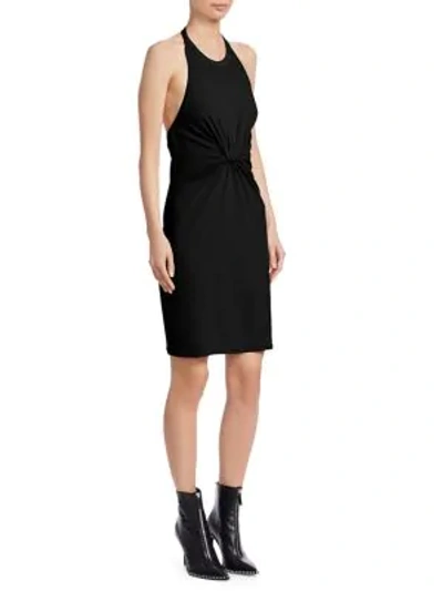 Shop Alexander Wang T High Twist Jersey Halter Dress In Black