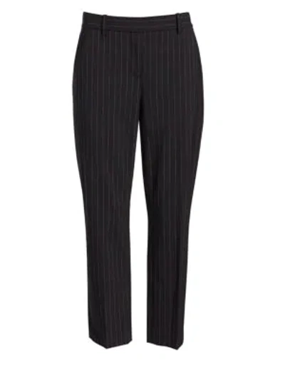 Shop Theory Treeca2 Pinstripe Suit Pants In Charcoal Melange