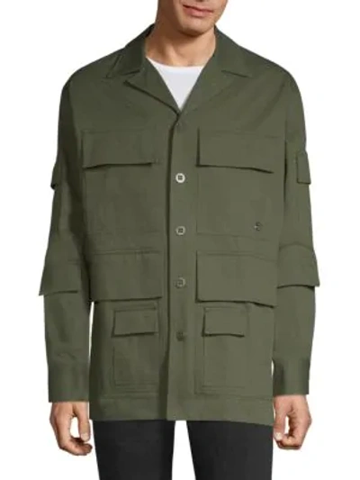 Shop Etudes Studio Main Journey Military Jacket In Army Green