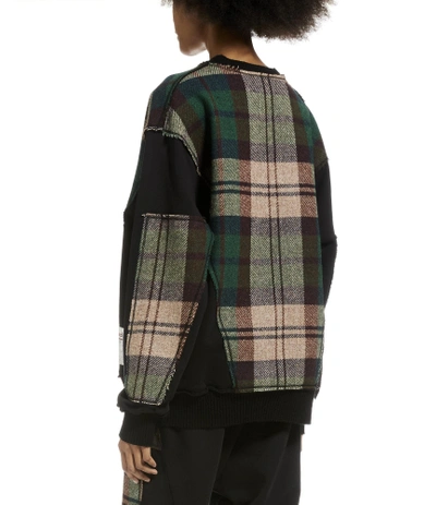 Shop Vivienne Westwood Harris Tweed Patchwork Sweater Black