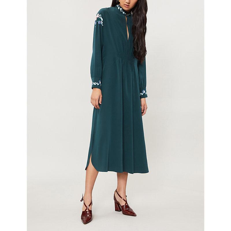 frieda floral midi dress