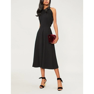 Shop Rejina Pyo Sasha Crepe Midi Dress In Crepe Black