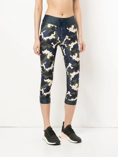 Shop The Upside Camouflage Print Cropped Leggings In Multicolour