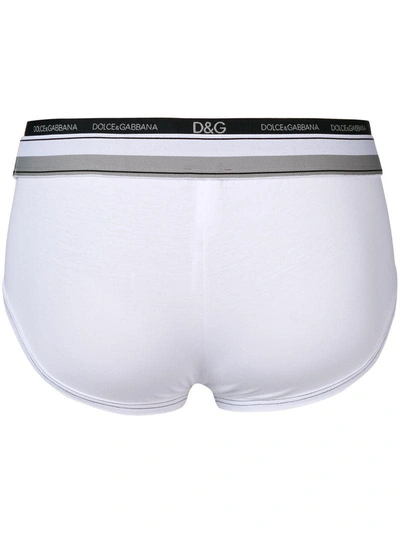 Shop Dolce & Gabbana Underwear Logo Double Waistband Brief - White