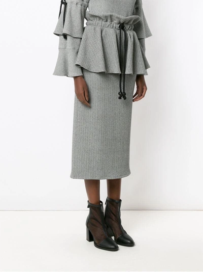 Shop Framed Midi Ruffled Skirt - Grey