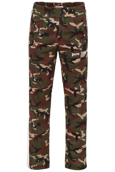 Shop Palm Angels Camouflage Track Pants In All Over W (green)