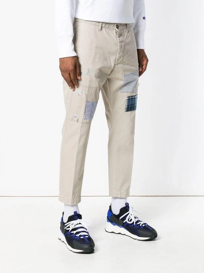 Shop Dsquared2 Patch Trousers - Neutrals