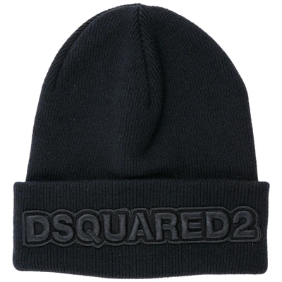 Shop Dsquared2 Men's Wool Beanie Hat In Black