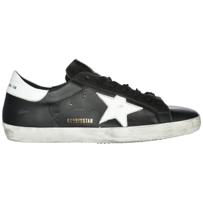 Shop Golden Goose Men's Shoes Leather Trainers Sneakers Superstar In Black