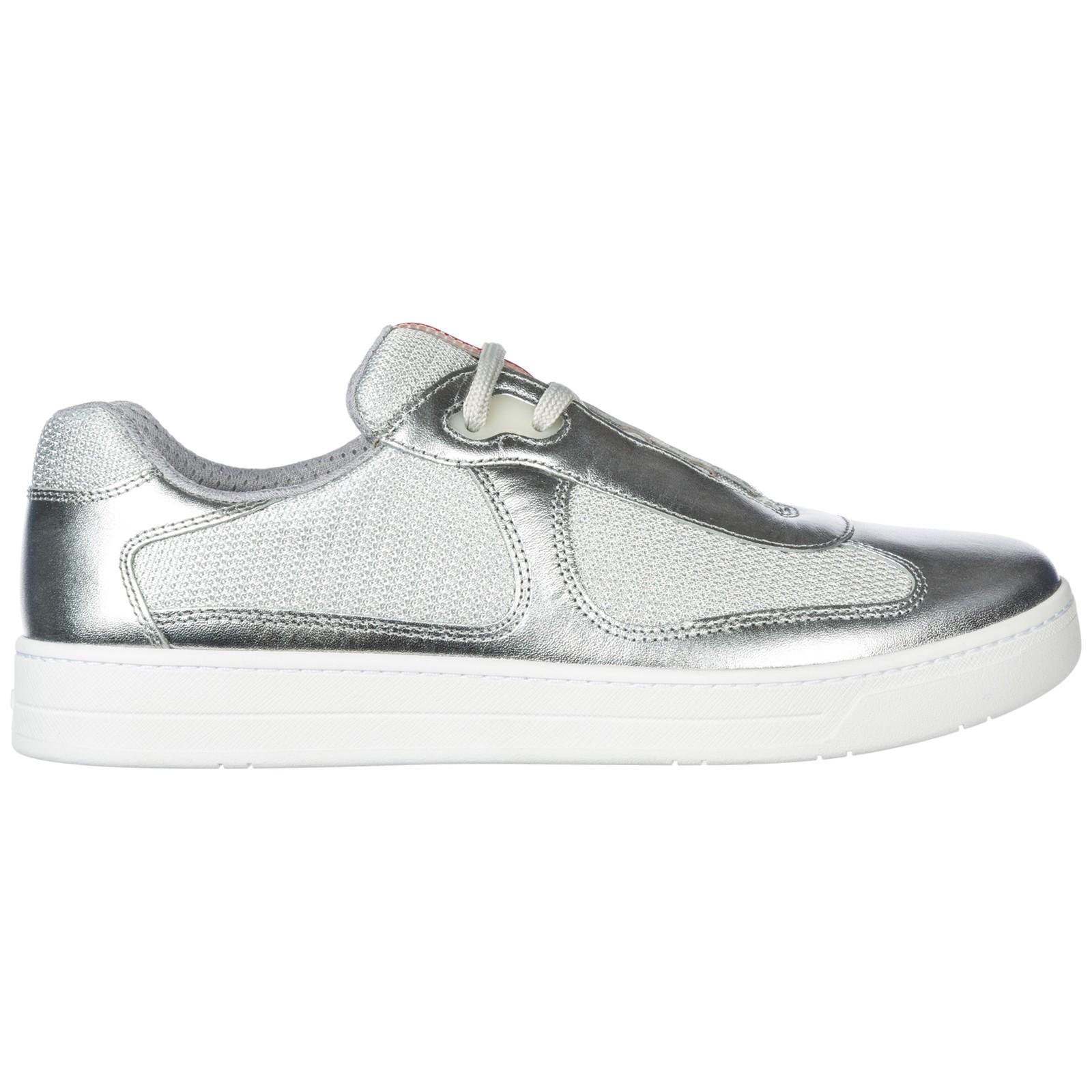 prada silver sneakers