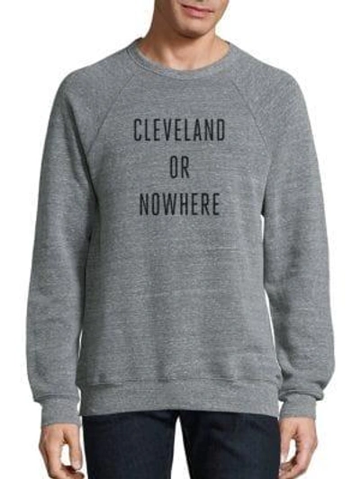 Shop Knowlita Cleveland Or Nowhere Graphic Sweatshirt In Grey Black