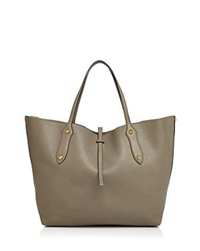 Shop Annabel Ingall Isabella Small Leather Tote In Putty/gold