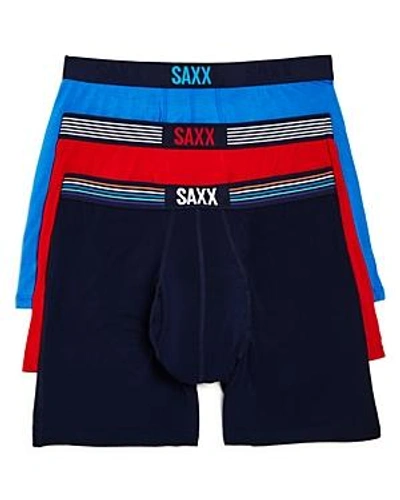 Shop Saxx Ultra Boxer Briefs - Pack Of 3 In Blue/red/navy