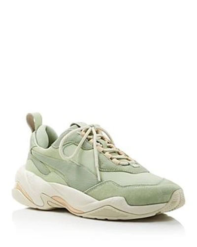 Shop Puma Women's Thunder Drift Leather & Suede Lace Up Sneakers In Smoke Green