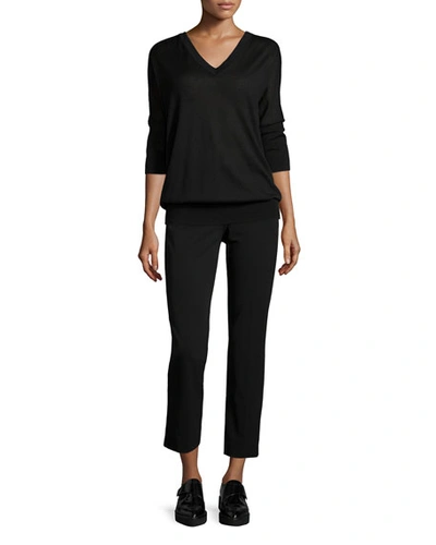 Shop Derek Lam Drake Slim-leg Cropped Pants In Black