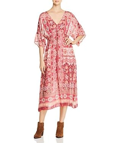 Shop Johnny Was Cardinal Printed Midi Dress In Multi