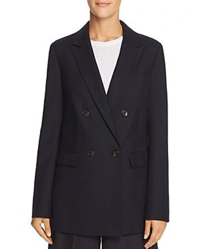 Shop Elizabeth And James Sterling Double-breasted Blazer In Navy