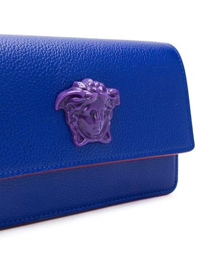 Shop Versace Medusa Cross Body Bag - Blue
