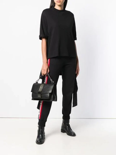 Shop Diesel Structured Shoulder Bag - Black