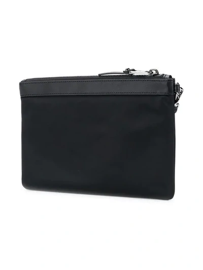 Shop Michael Michael Kors Logo Clutch Bag In Black