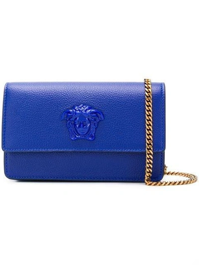 Shop Versace Palazzo Evening Bag - Blue