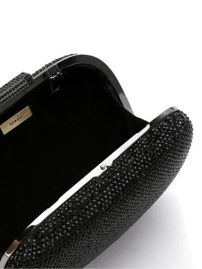 Shop Serpui Embellished Clutch In Black