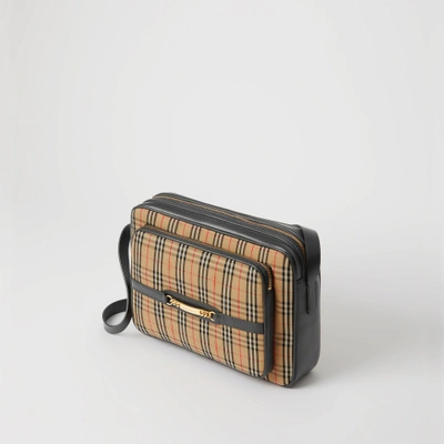 Shop Burberry The Large 1983 Check Link Camera Bag In Black