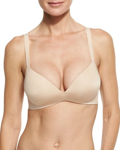 Shop Wacoal Ultimate Side Smoother Wire-free Contour Bra In Sand