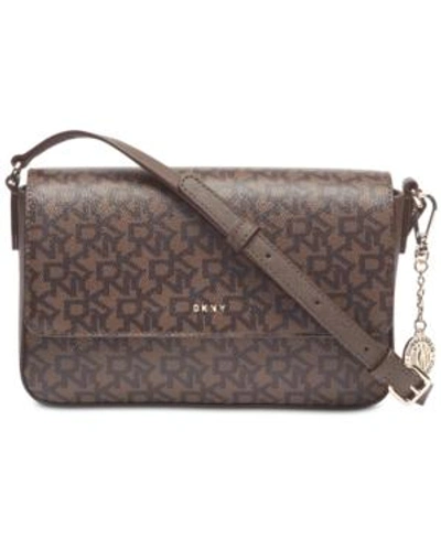 Shop Dkny Bryant Signature Crossbody, Created For Macy's In Brown Logo