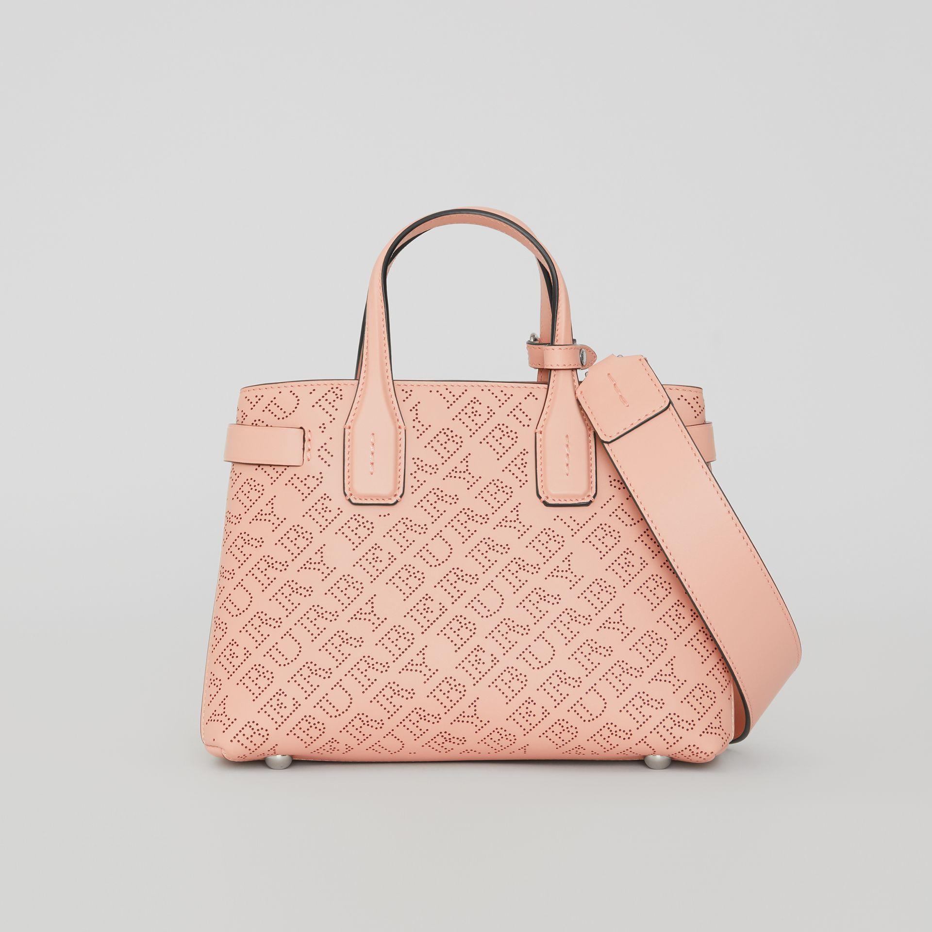 burberry small perforated logo leather crossbody bag