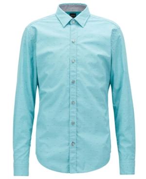 Hugo Boss Boss Men's Slim-fit Oxford Cotton Shirt In Lt Emerald Green |  ModeSens