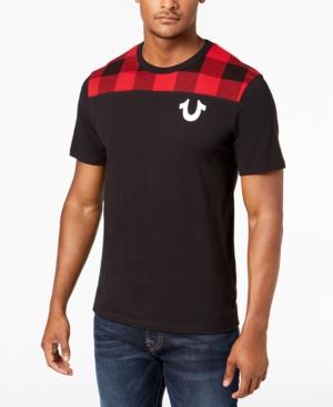true religion black and red t shirt