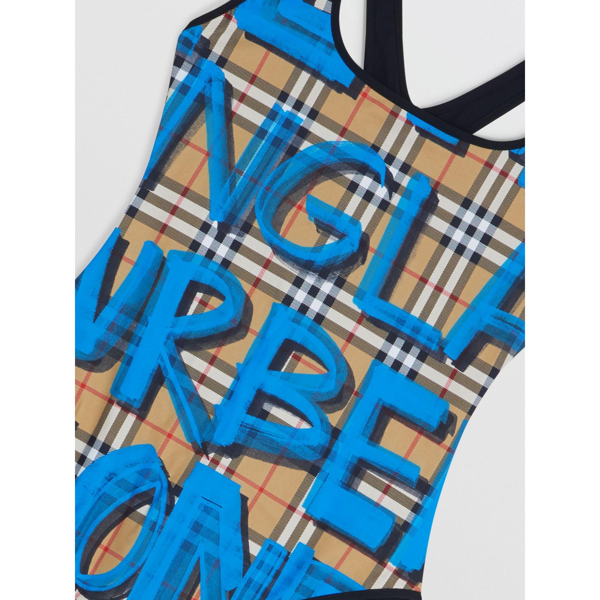 burberry graffiti swimsuit