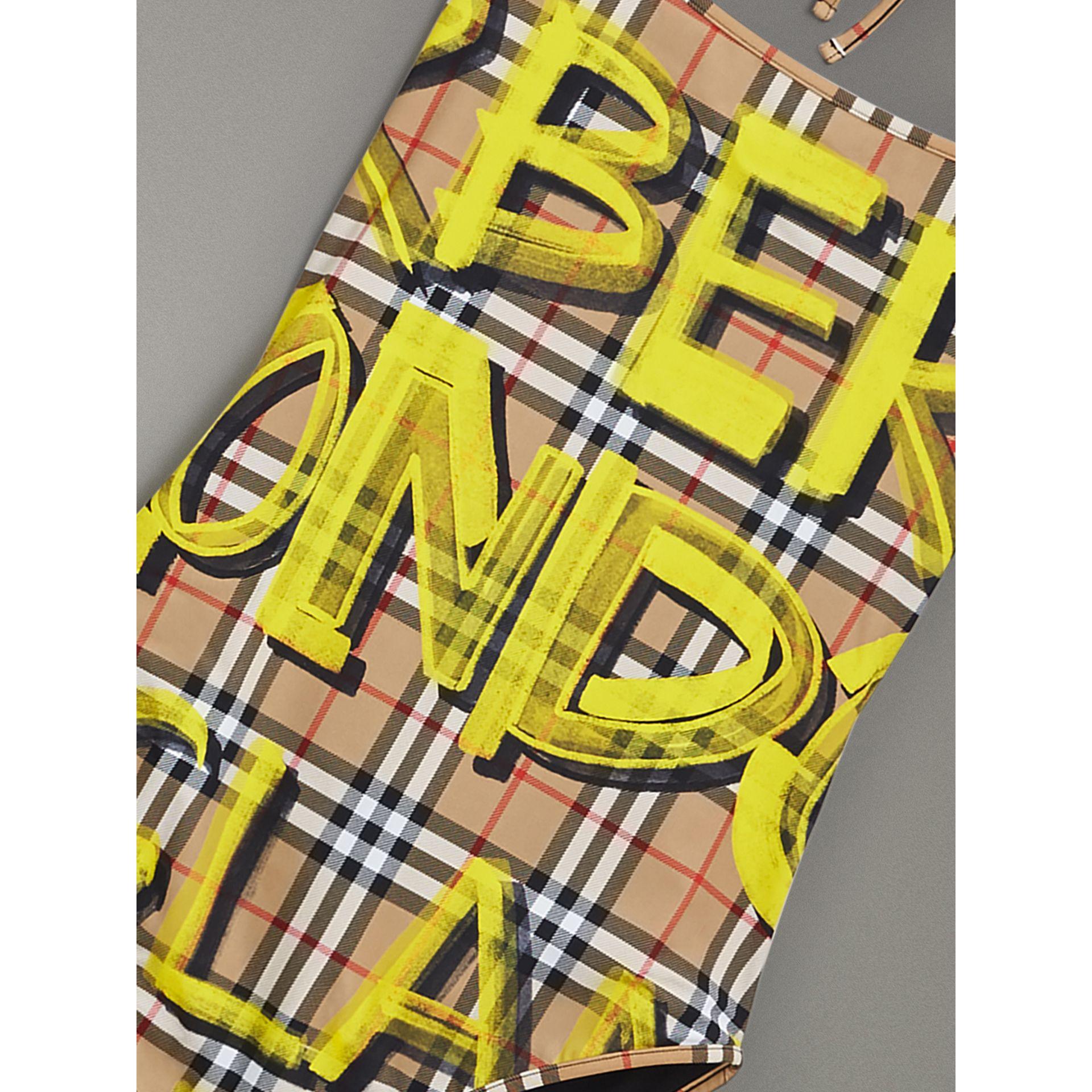 burberry graffiti bathing suit