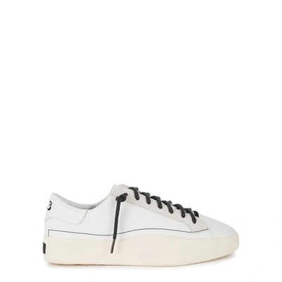 Shop Y-3 Tangutsu White Leather Trainers